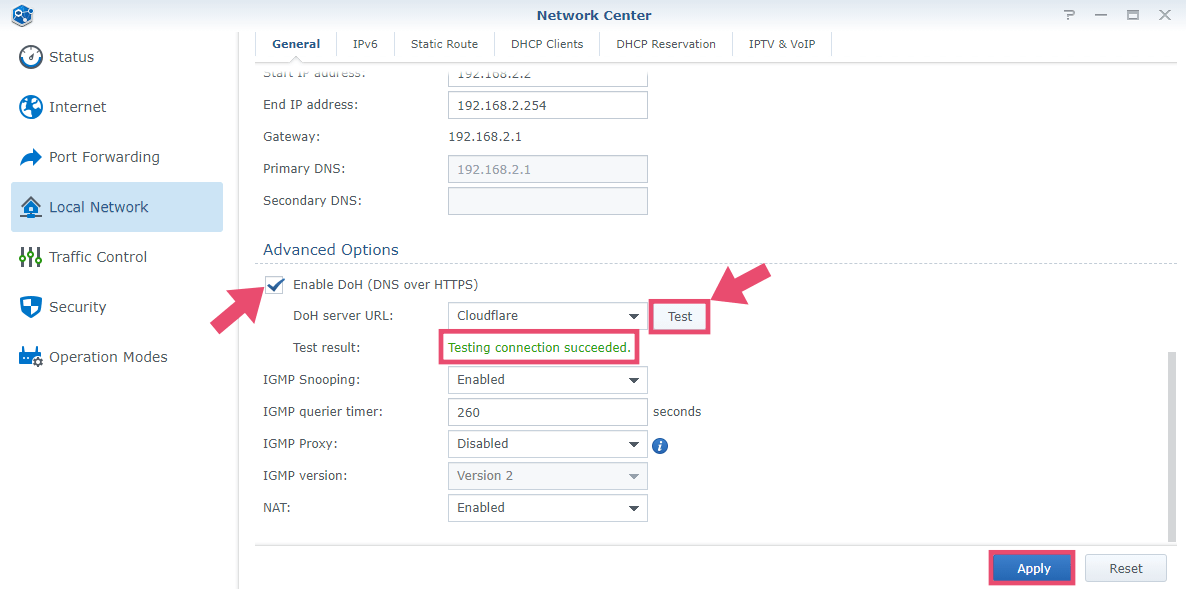 3 Synology DOH Router SRM