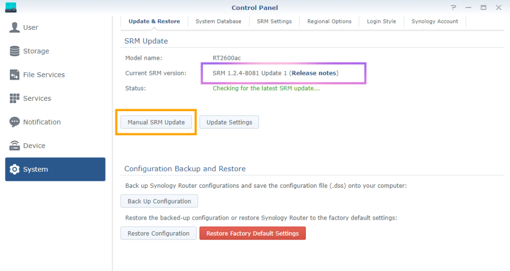 Synology Router: SRM 1.2.4-8081 Update 2 – Marius Hosting