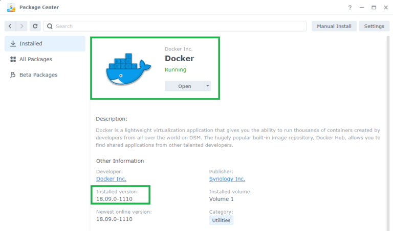 Synology: Request For Docker Package Update – Marius Hosting