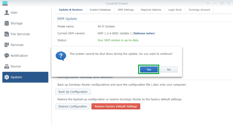 Synology Router: SRM 1.2.4-8081 Update 2 – Marius Hosting