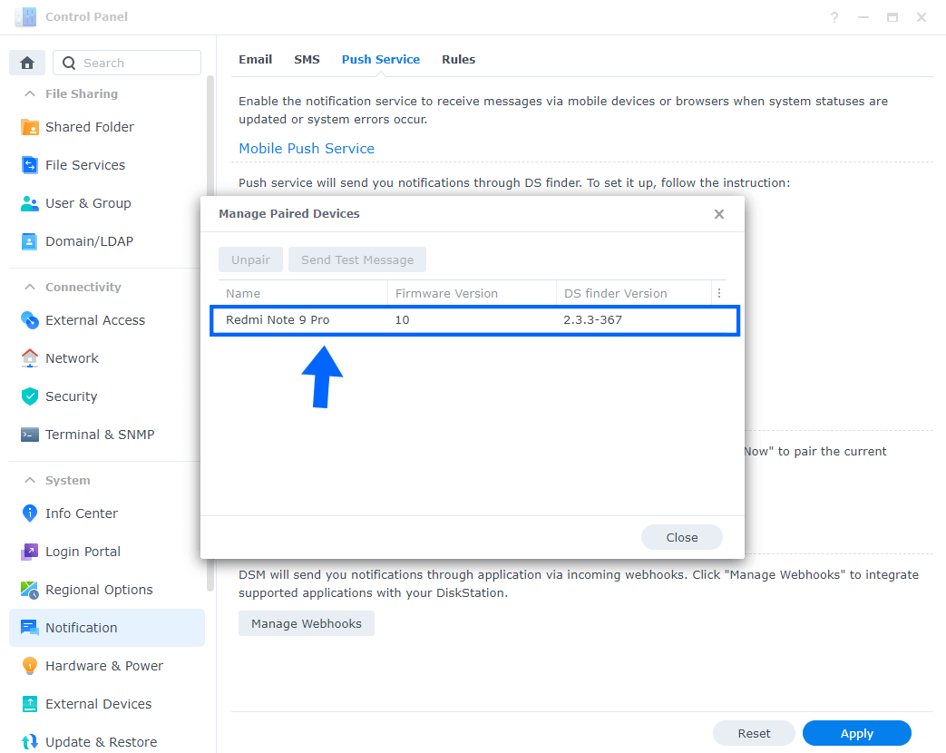 3 Synology Enable Mobile Notifications