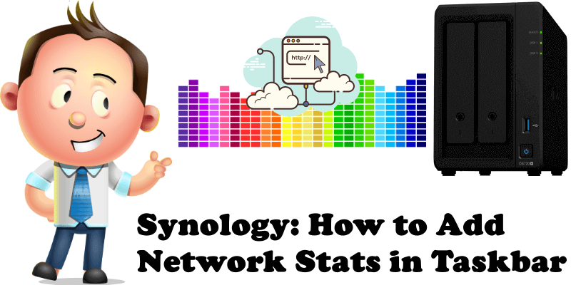 Synology How to Add Network Stats in Taskbar