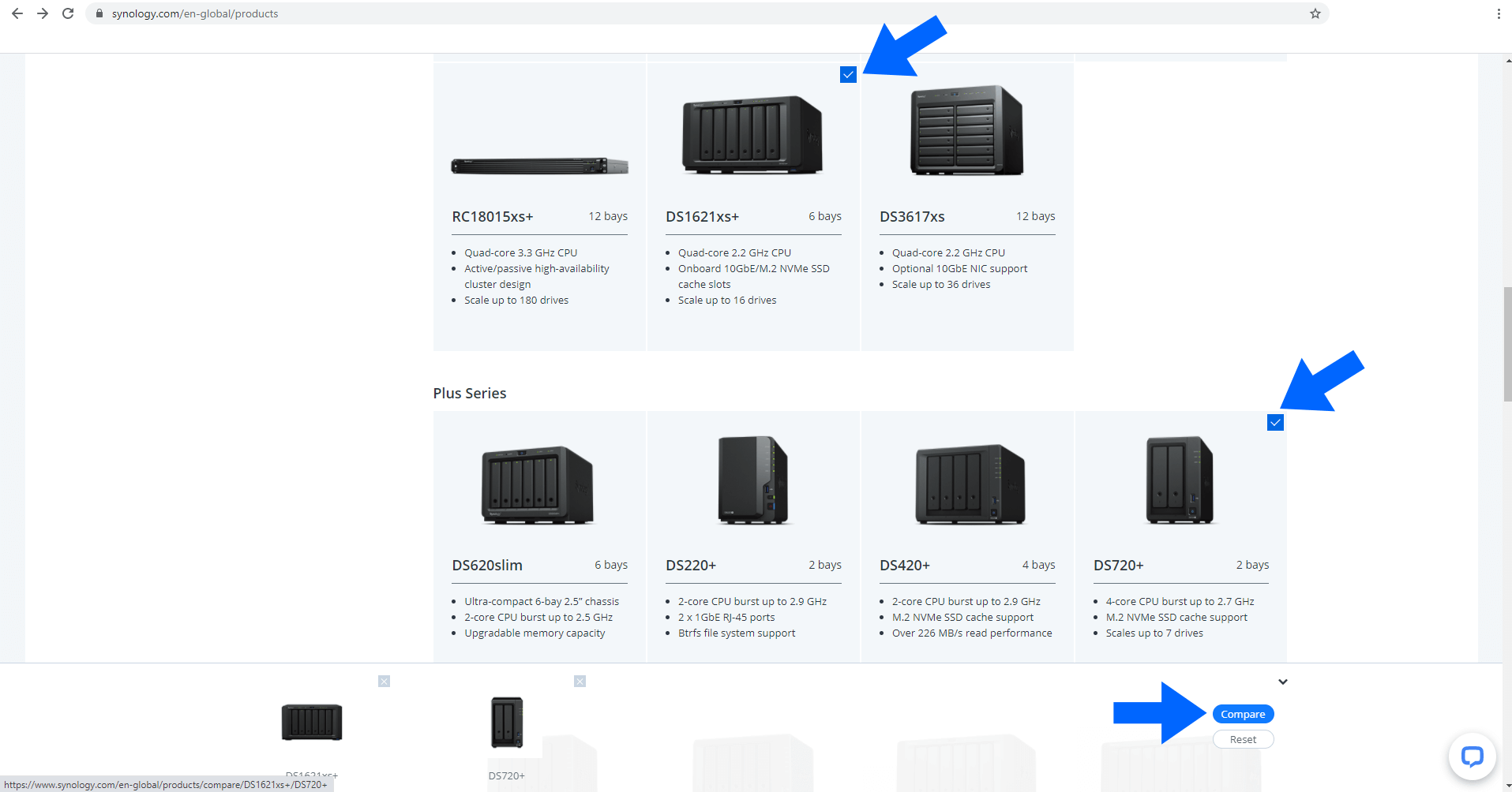 1 Compare Synology NAS products