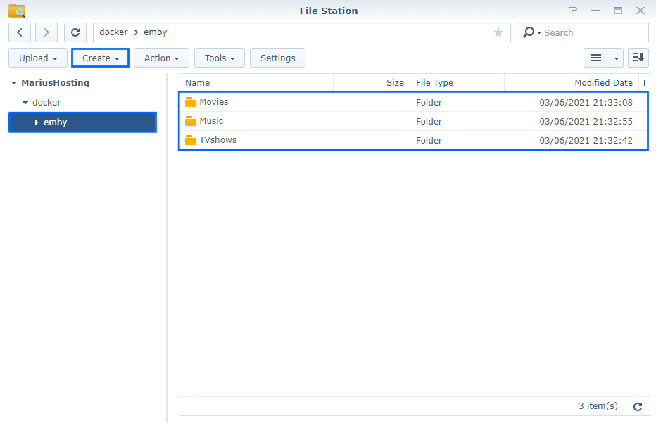 2 Synology NAS set up and install Emby Docker