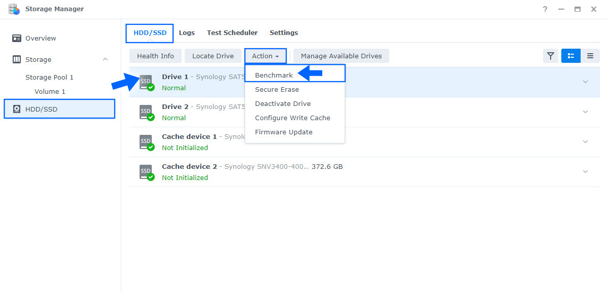 3 Synology NAS Benchmark Disks