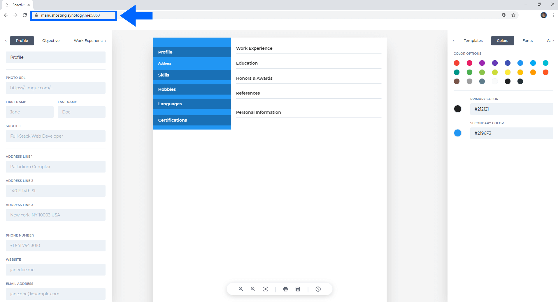 5 Synology Docker allow Reactive Resume to work over an https connection