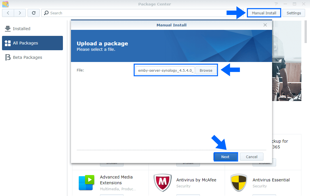 1 Synology NAS Emby without docker