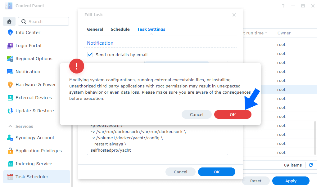 4 Yacht Synology NAS set up