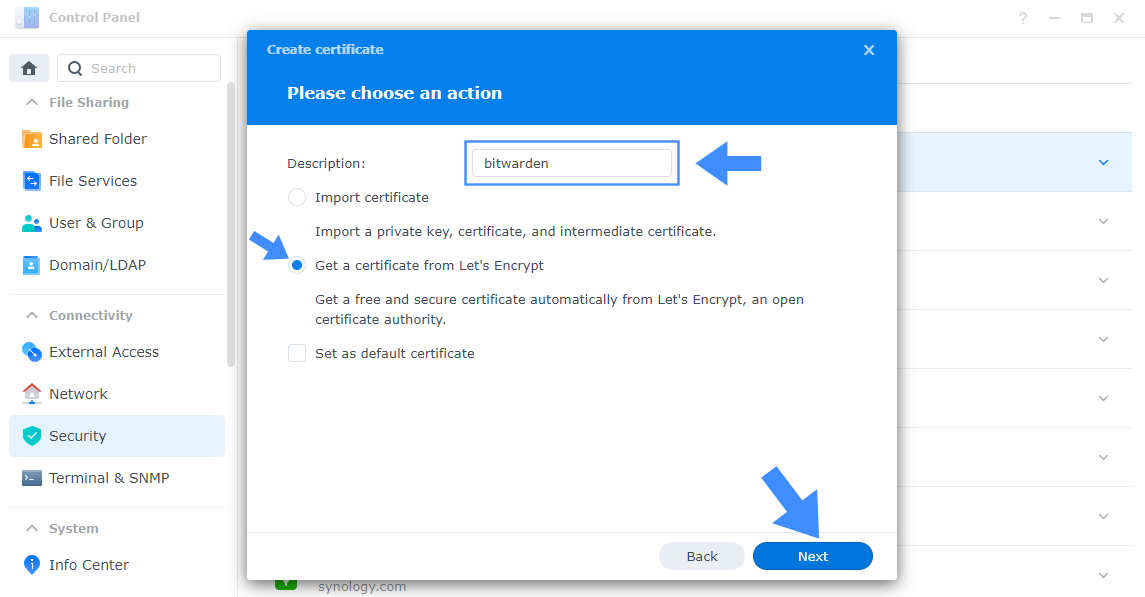 Docker Container CNAME Synology NAS 3