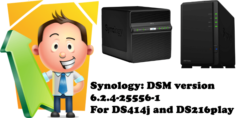 Synology DSM Version 6.2.4-25556-1 For DS414j and DS216play