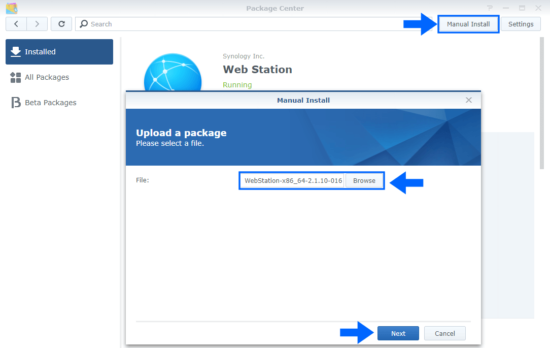 Synology Web Station Download new version
