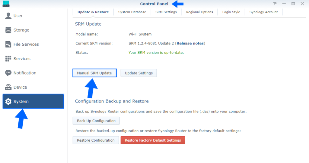 Synology Router: SRM Version 1.2.5-8225 – Marius Hosting
