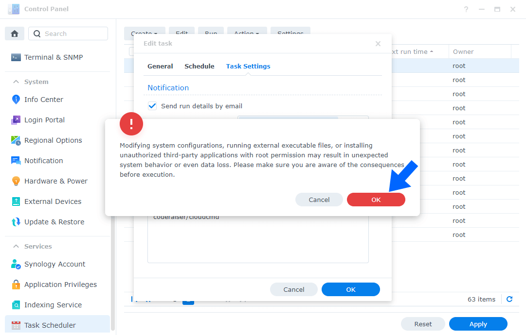 Cloud Commander Synology NAS Set up 3