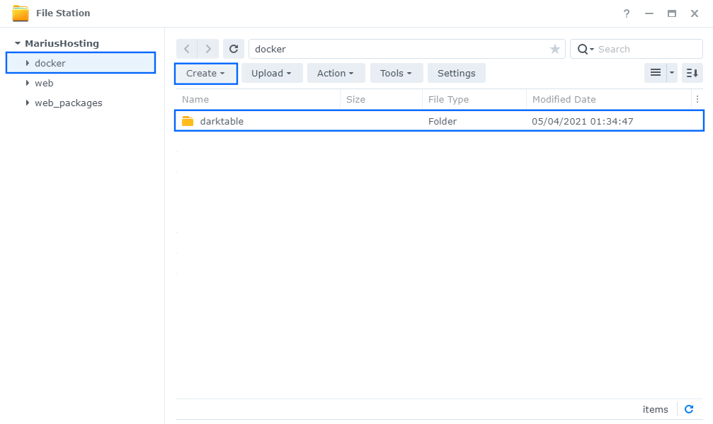 Darktable Synology NAS 