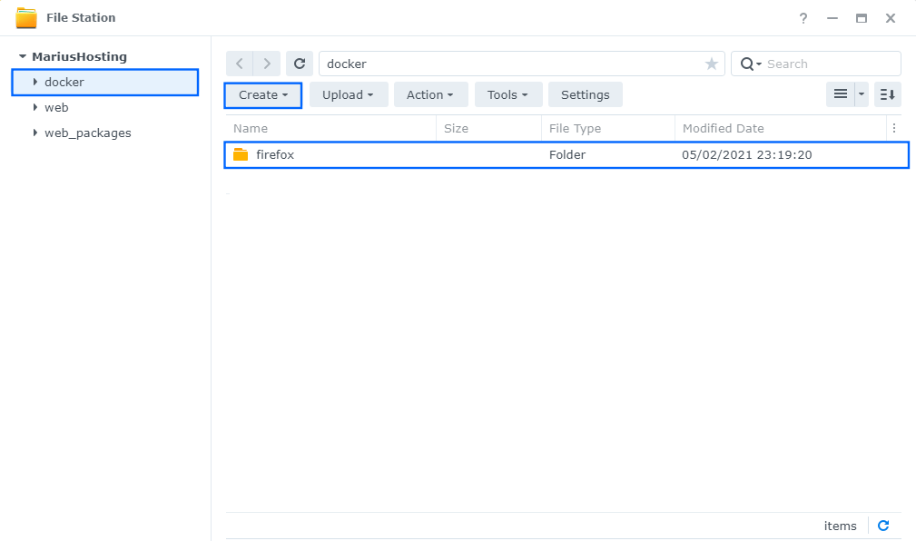 Firefox Synology NAS Set up 1