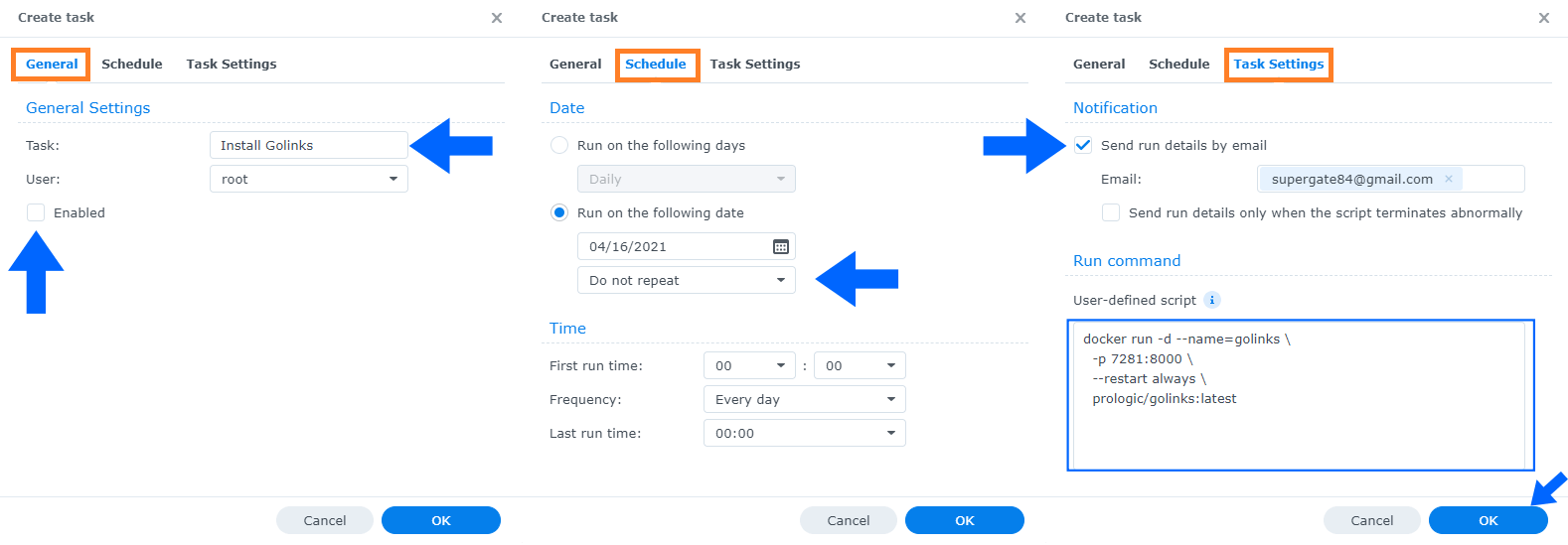 Golinks Synology NAS Set up 2