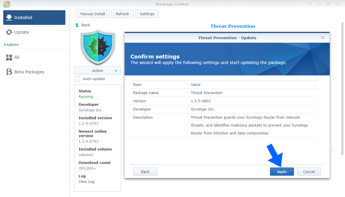 Synology Threat Prevention Update 2