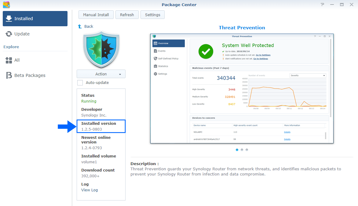 Synology Threat Prevention Update 4