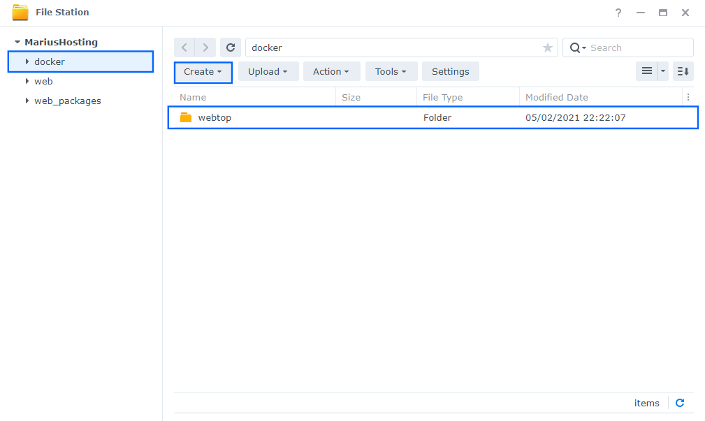 Webtop Synology NAS set up 1