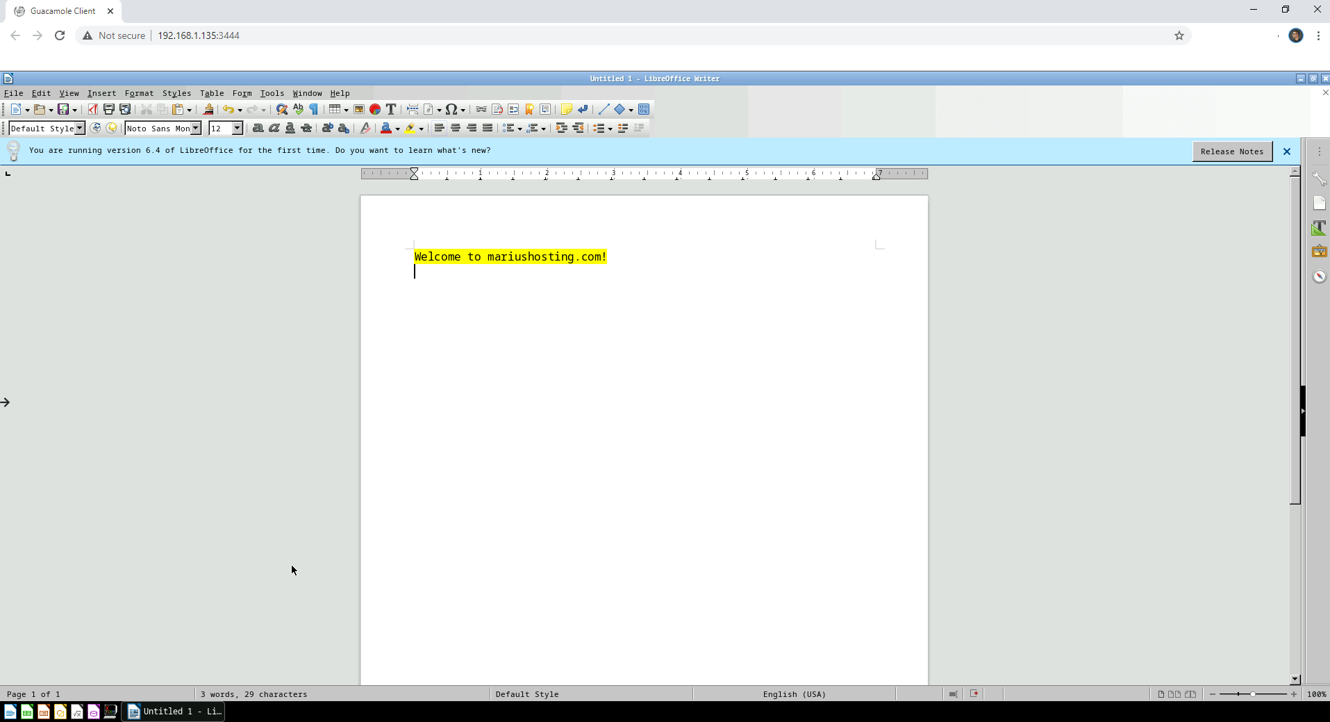 LibreOffice Synology NAS Set up 7