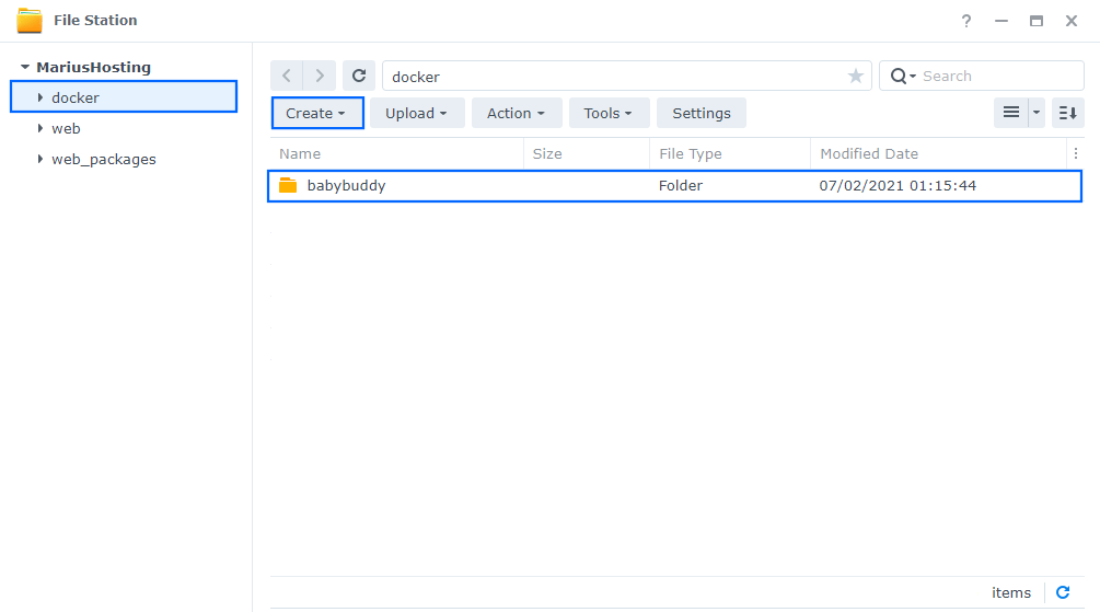 Baby Buddy Synology NAS Set up 1