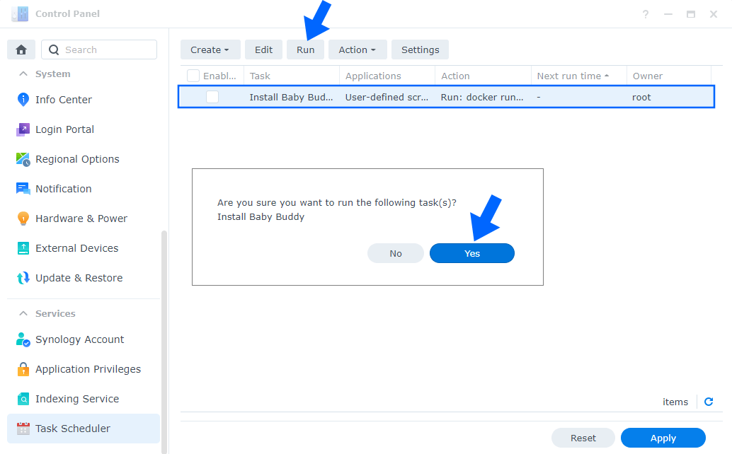 Baby Buddy Synology NAS Set up 5