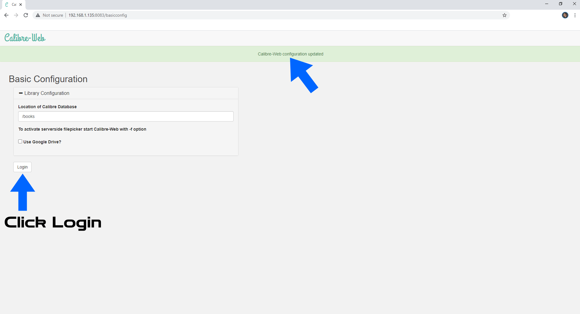 putting calibre library on a nas