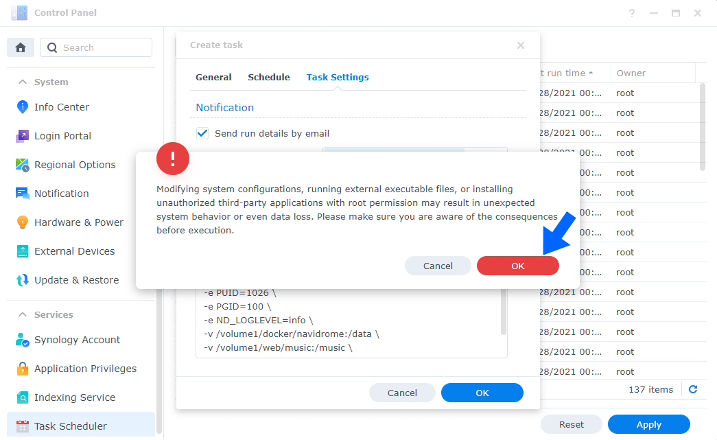 Navidrome Synology NAS Set up 4