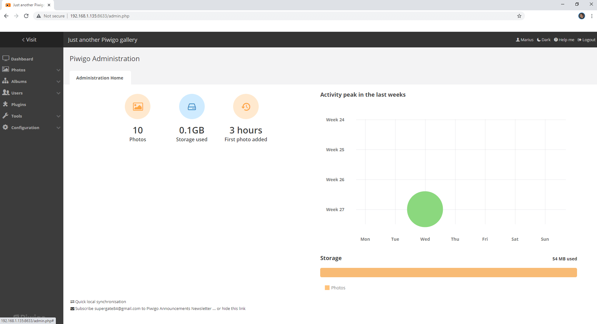 Piwigo Synology NAS Set up 11