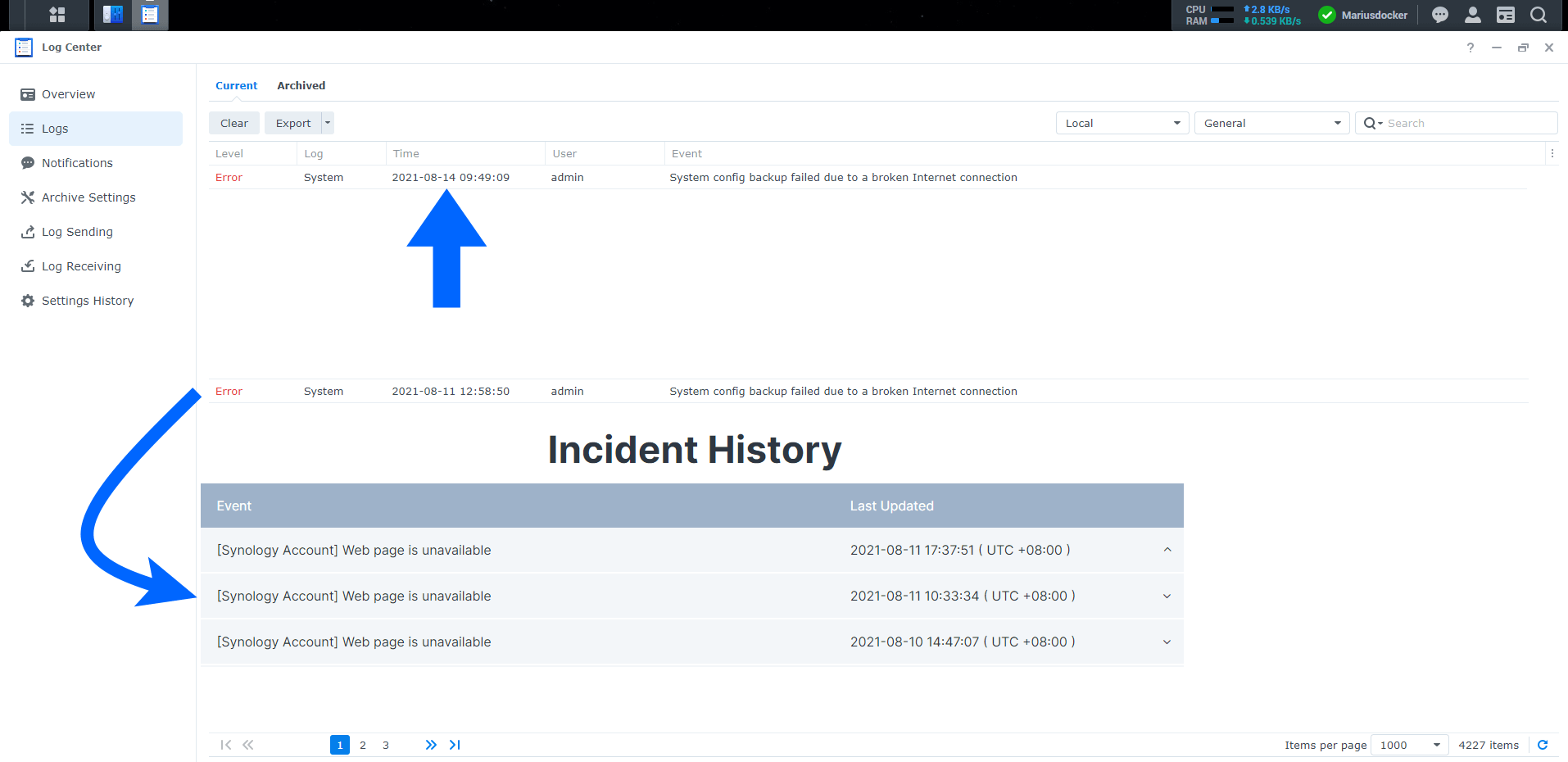 System Configuration Backup Failed Synology 2