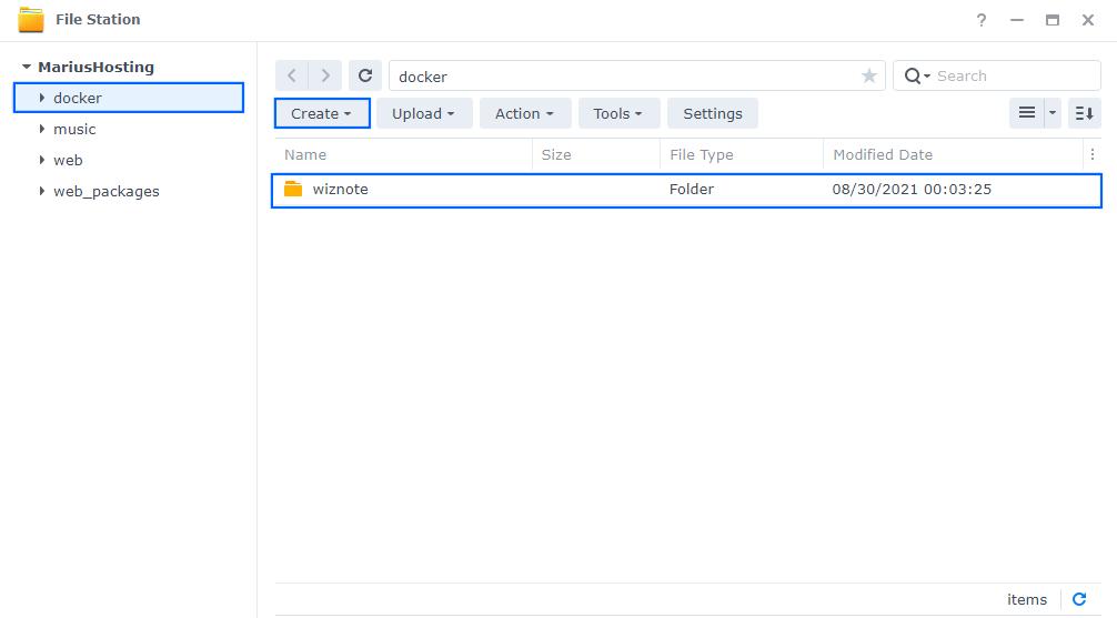 WizNote Synology NAS Set up 1