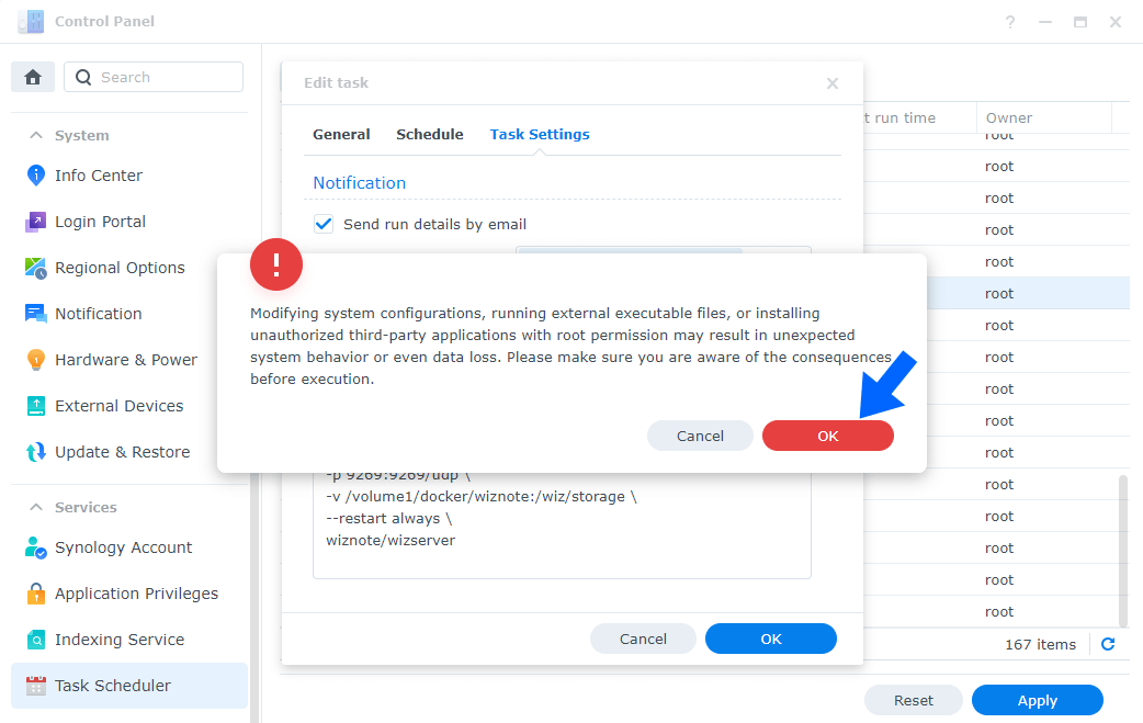 WizNote Synology NAS Set up 4