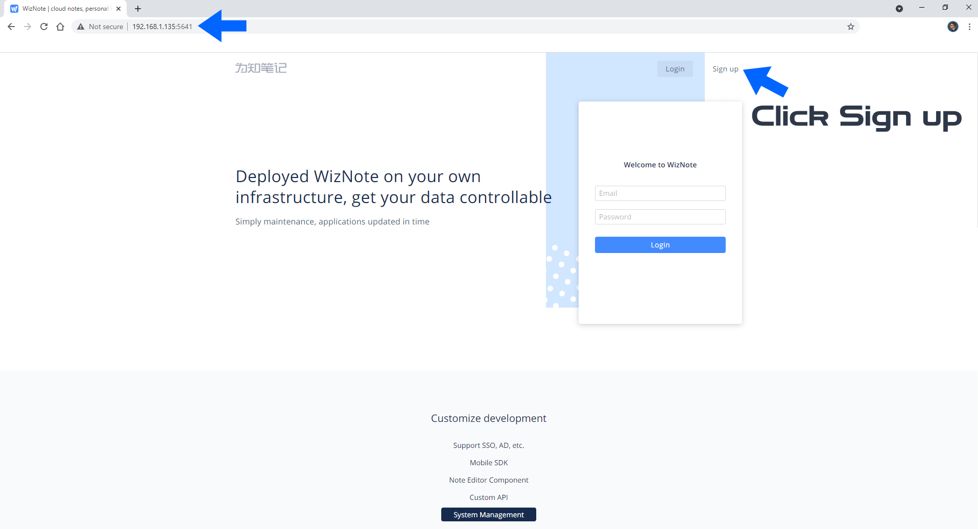 WizNote Synology NAS Set up 7