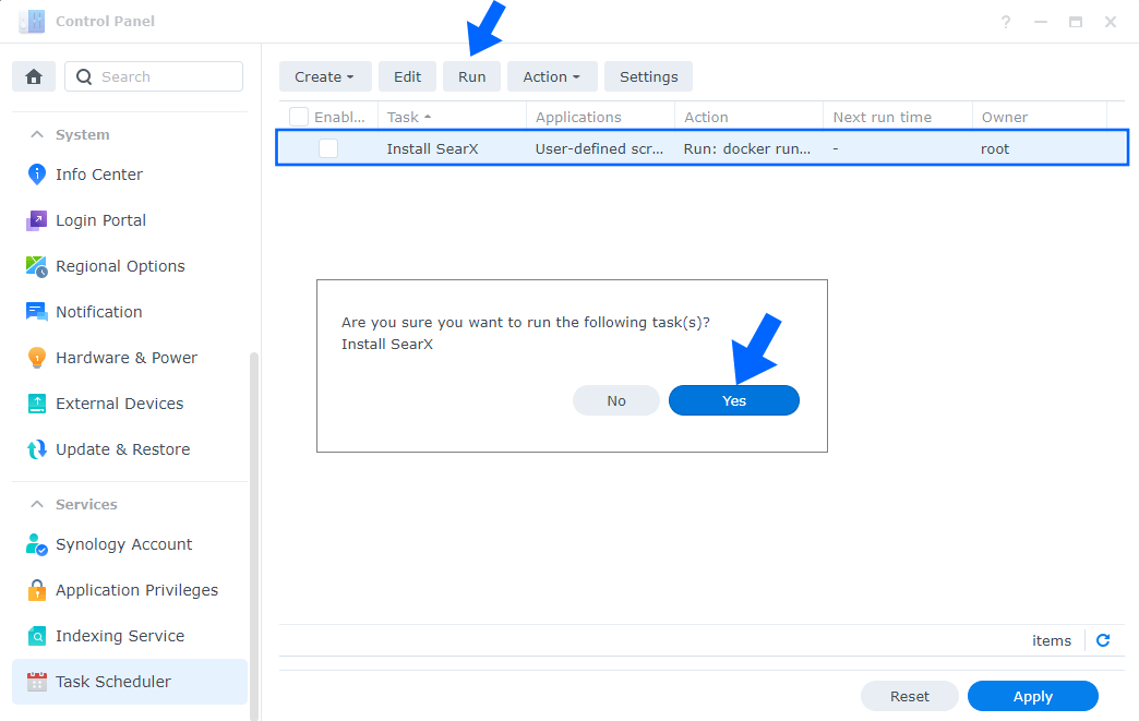 searX Synology NAS Set up 5