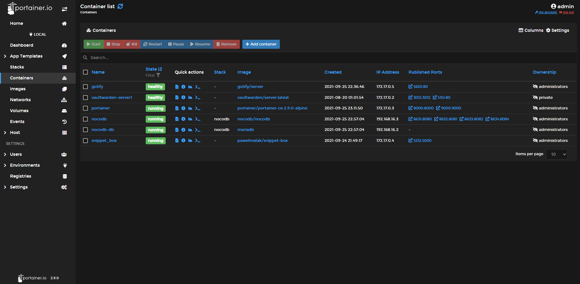 3 Portainer Dark Theme