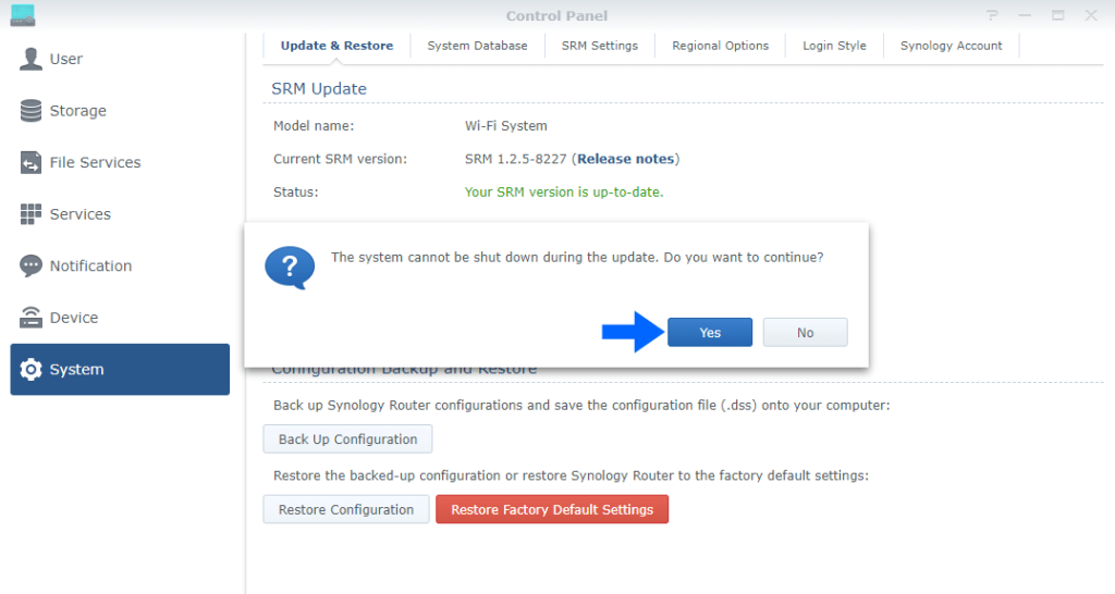 Synology Router: SRM Version 1.2.5-8227-1 – Marius Hosting