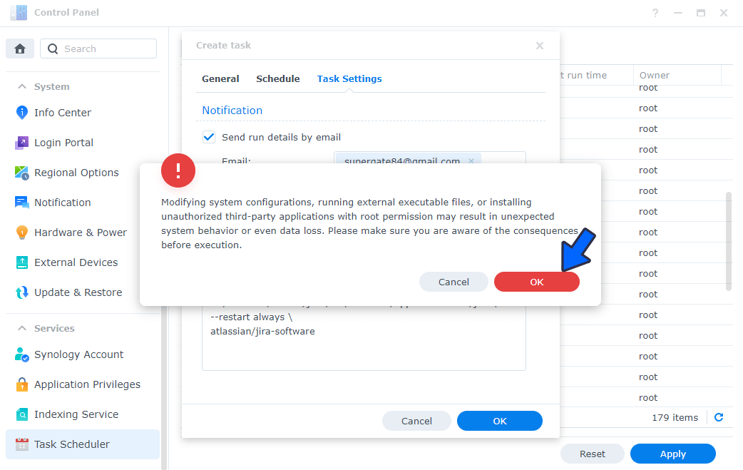 Jira Synology NAS Set up 4