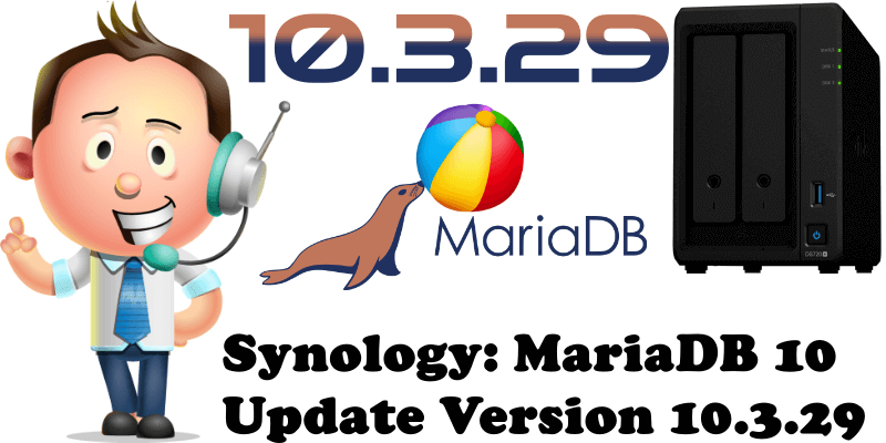 Synology MariaDB 10 Update Version 10.3.29