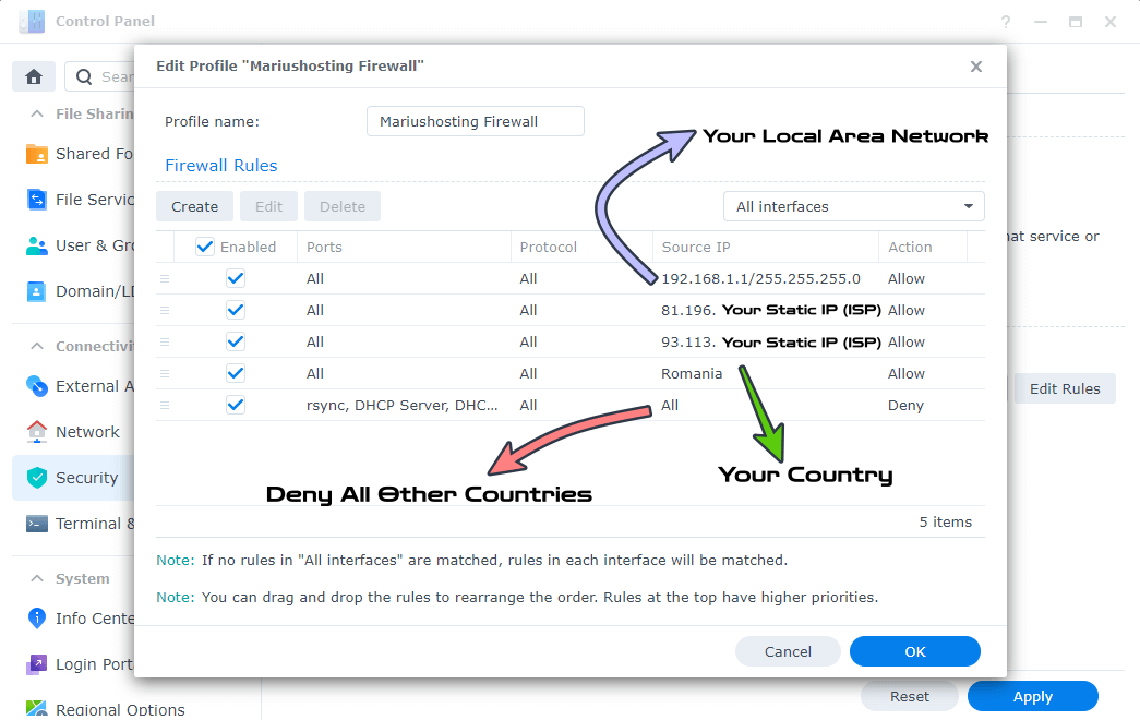 Synology How To Correctly Set Up Firewall On DSM 7 Marius Hosting