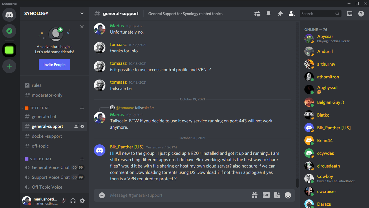 Discord Community Synology NAS server