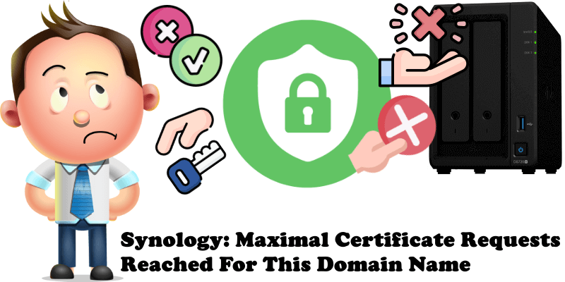 Synology Maximal Certificate Requests Reached For This Domain Name