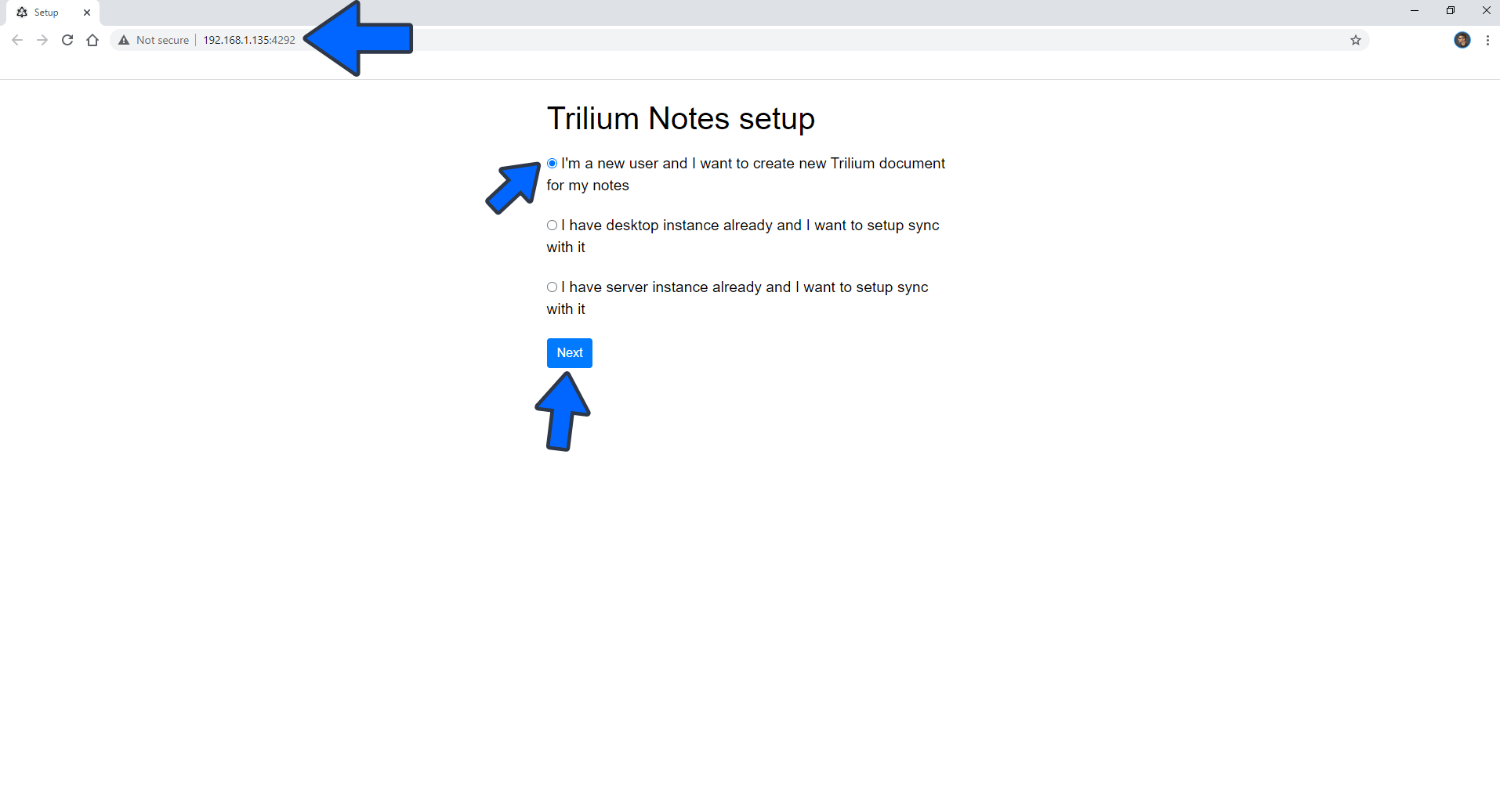 Trilium Synology NAS Set up 6