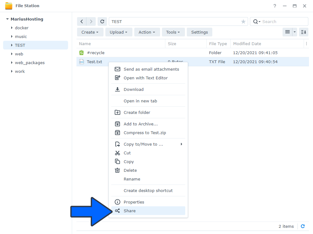 1 Synology Create a Shared Link on DSM 7