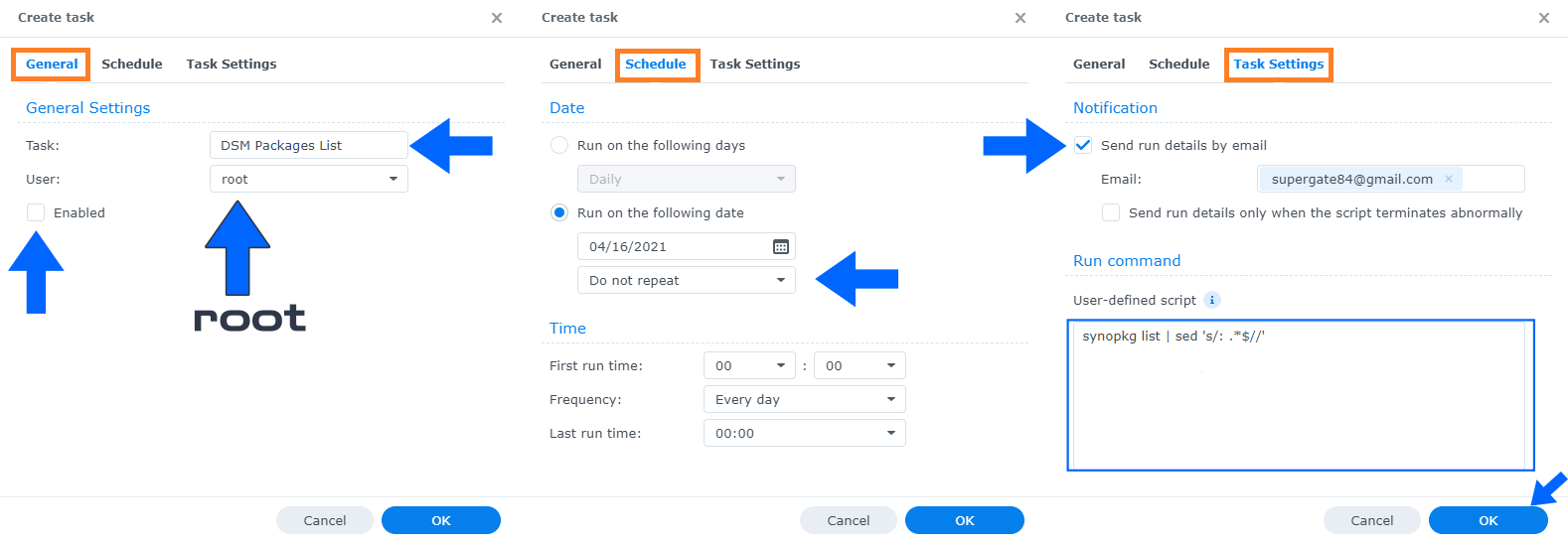 2 Synology Installed Packages and Version at a Glance