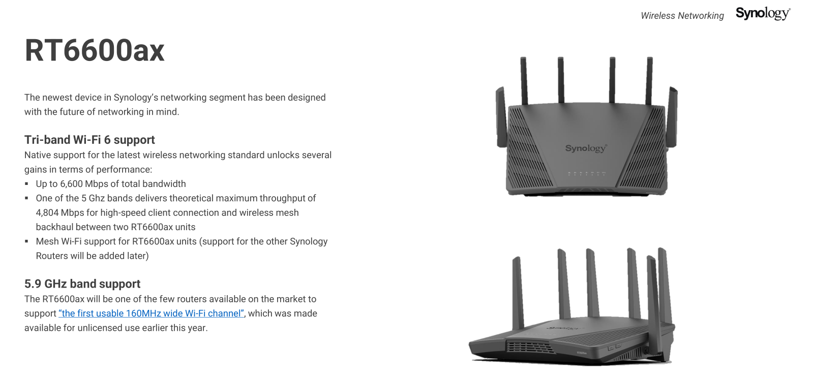 Synology: RT6600ax Wi-Fi 6 Router – Marius Hosting