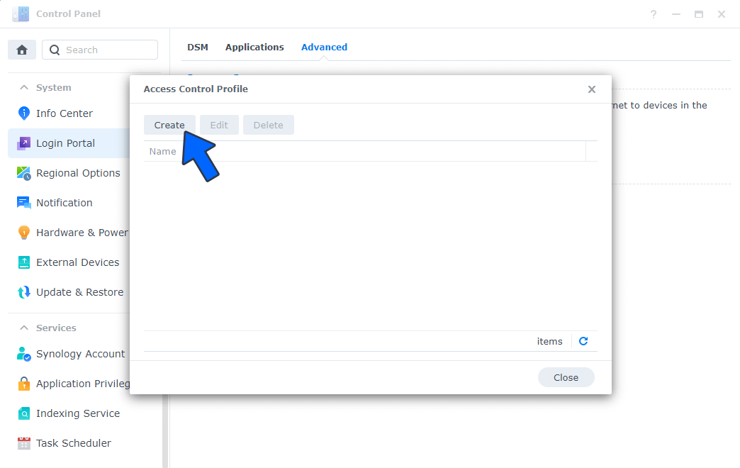 2 Synology NAS Access Control Profile