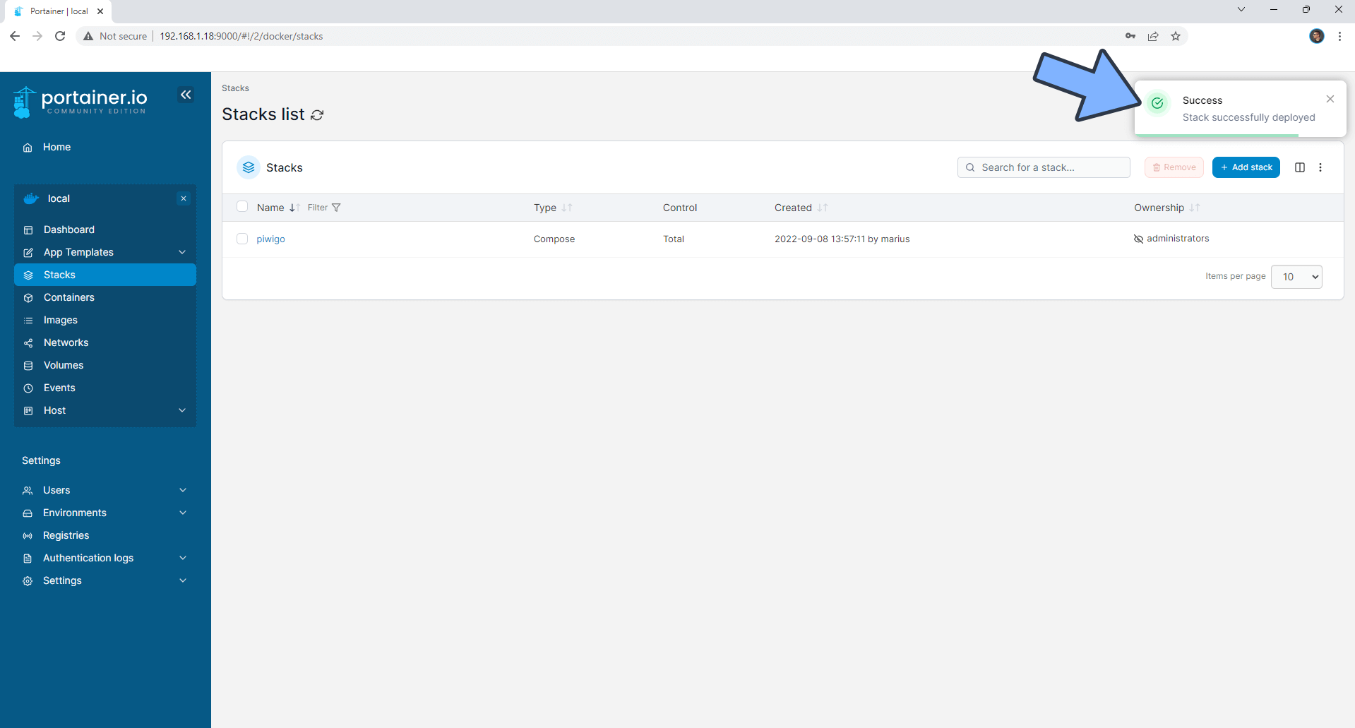 3 Piwigo Synology NAS Set up
