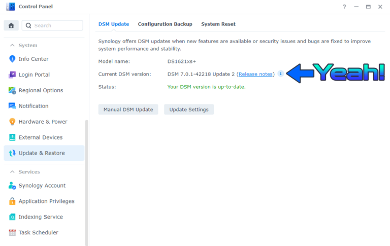 Synology DSM Update Version: 7.0.1-42218 Update 2 – Marius Hosting