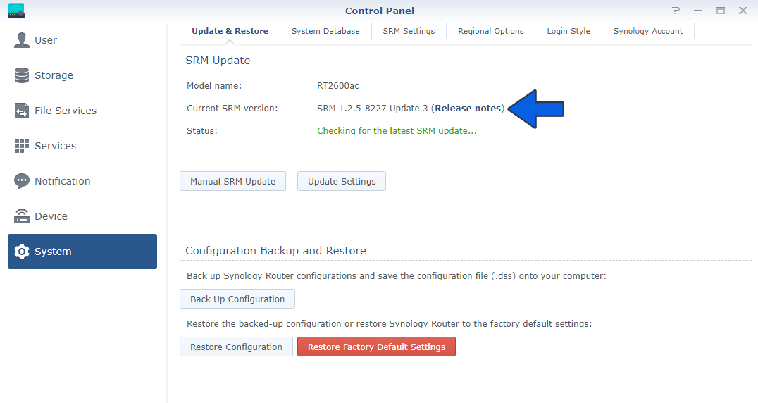 5 Synology SRM 1.2.5 8227 Update 3