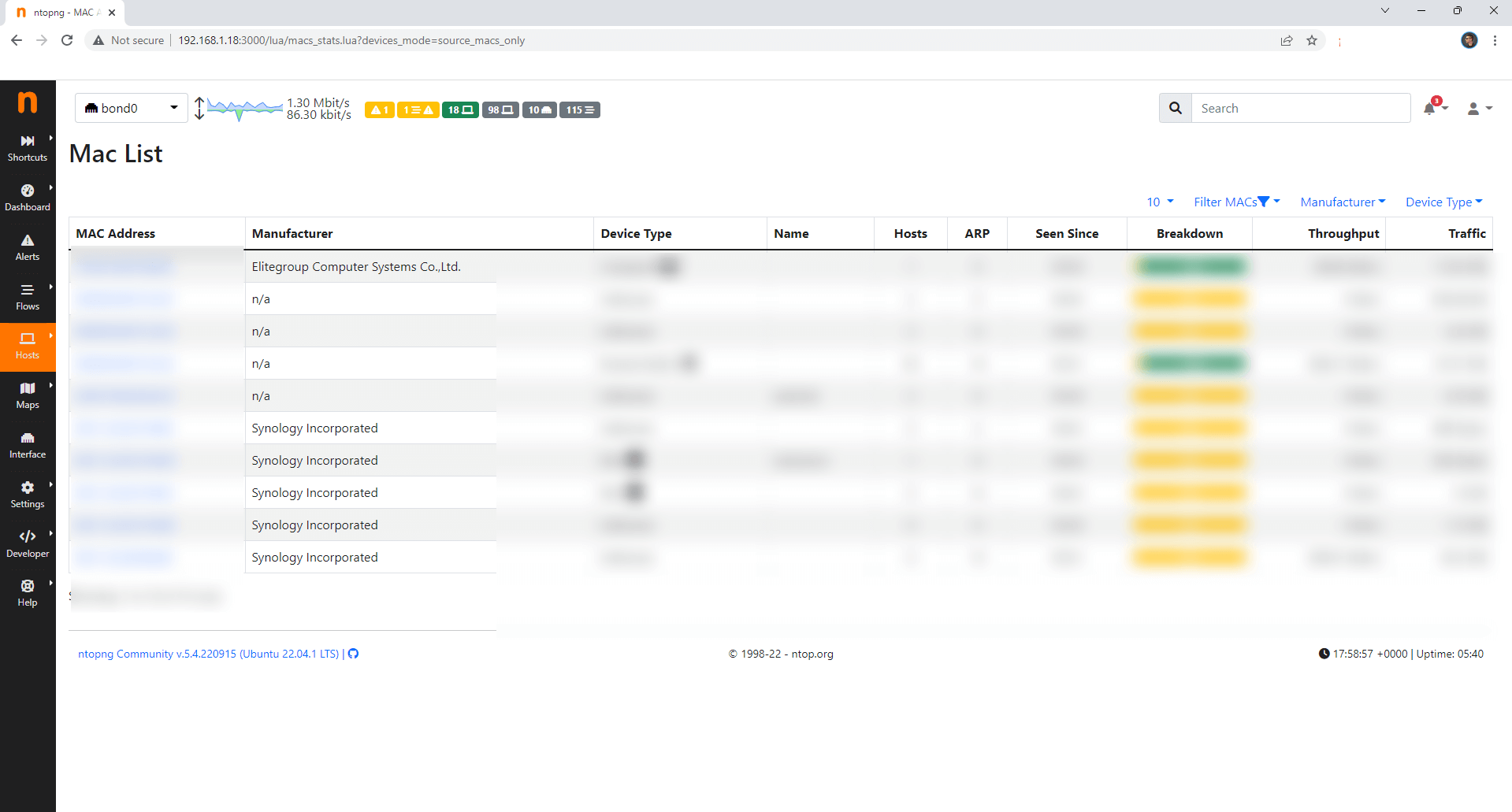 8 ntopng Synology NAS Set up